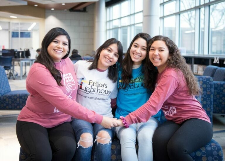 Group of teen girls
