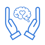 two hands around a brain and heart