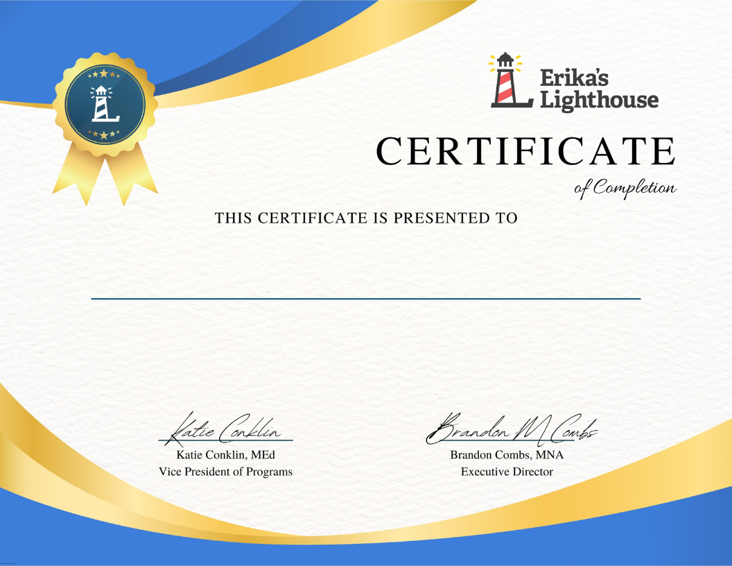 Staff Training: Depression & Suicide Certificate
